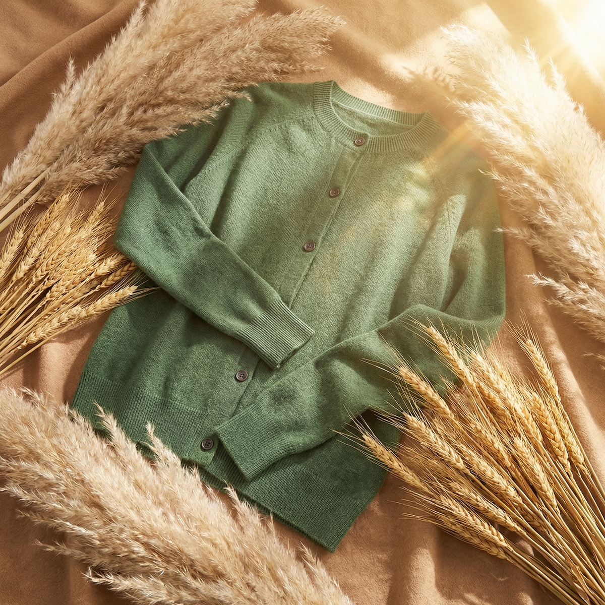 Women's Merino Wool Cardigan – classic long sleeve – product view 7