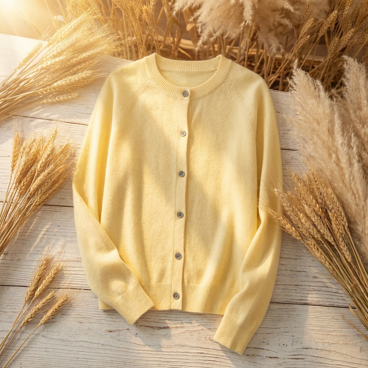 Women's Merino Wool Cardigan – classic long sleeve – product view 6