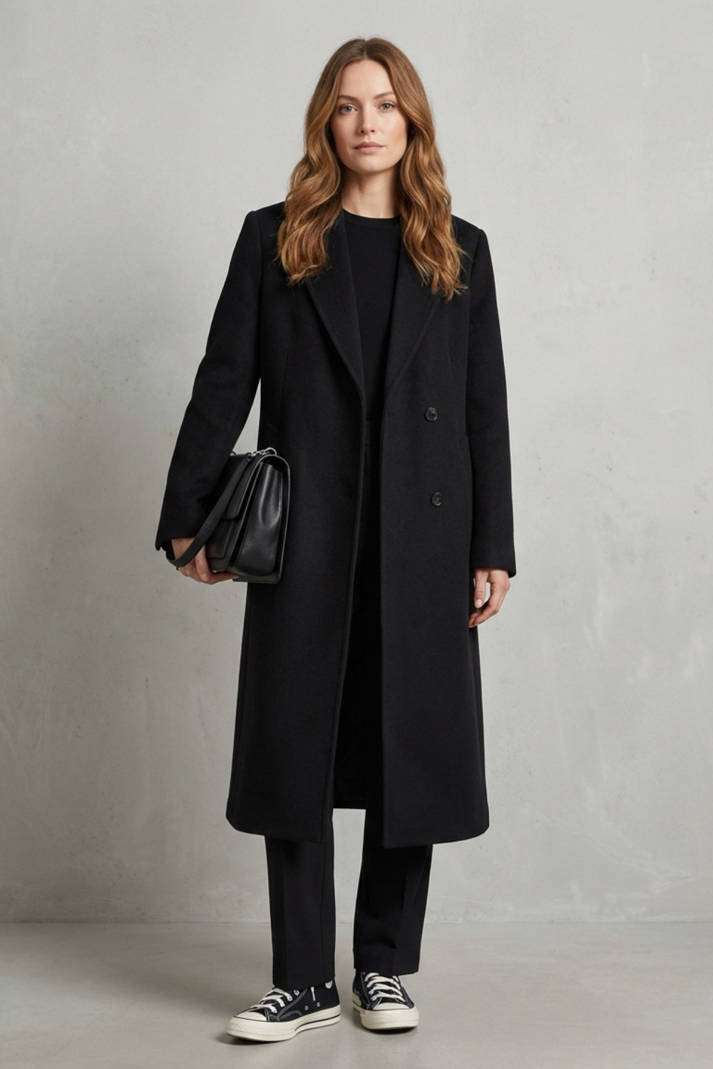 Women's Herringbone Wool Overcoat – The Uma-Louise – image 2 – Huna