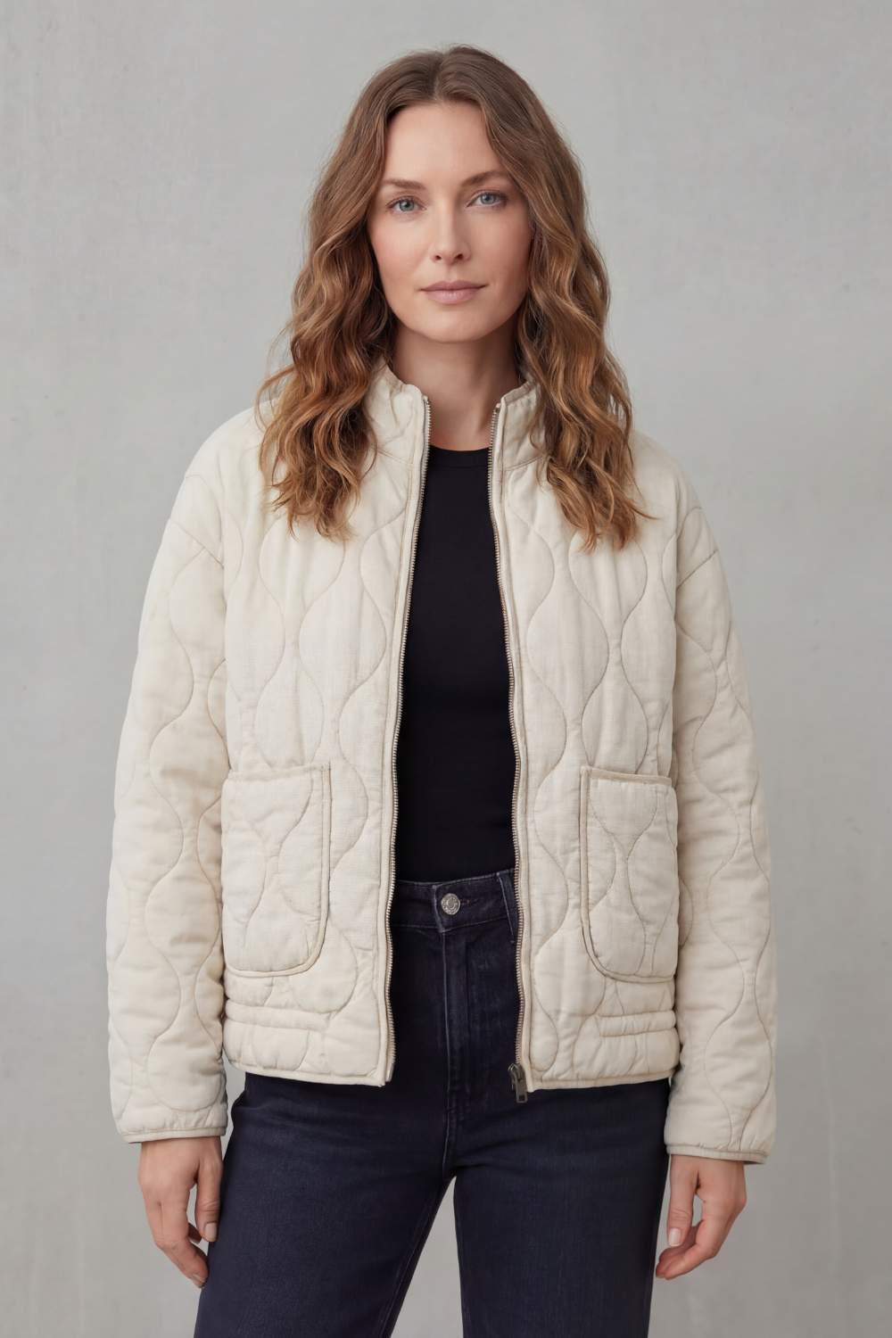 Women's Lightweight Puffer Jacket – The Bernadette-Rose – image 5 – Huna