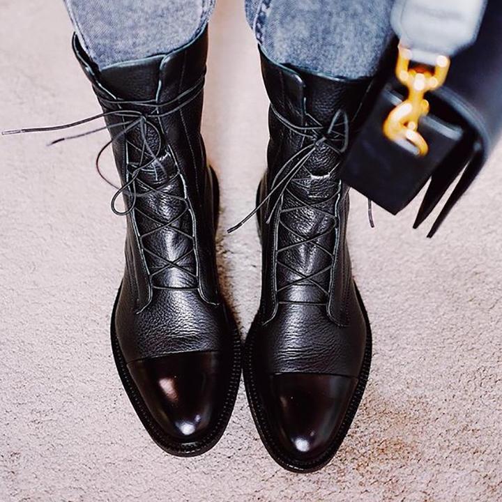 Women's lace-up ankle boots – The Sophia by Huna – view 4