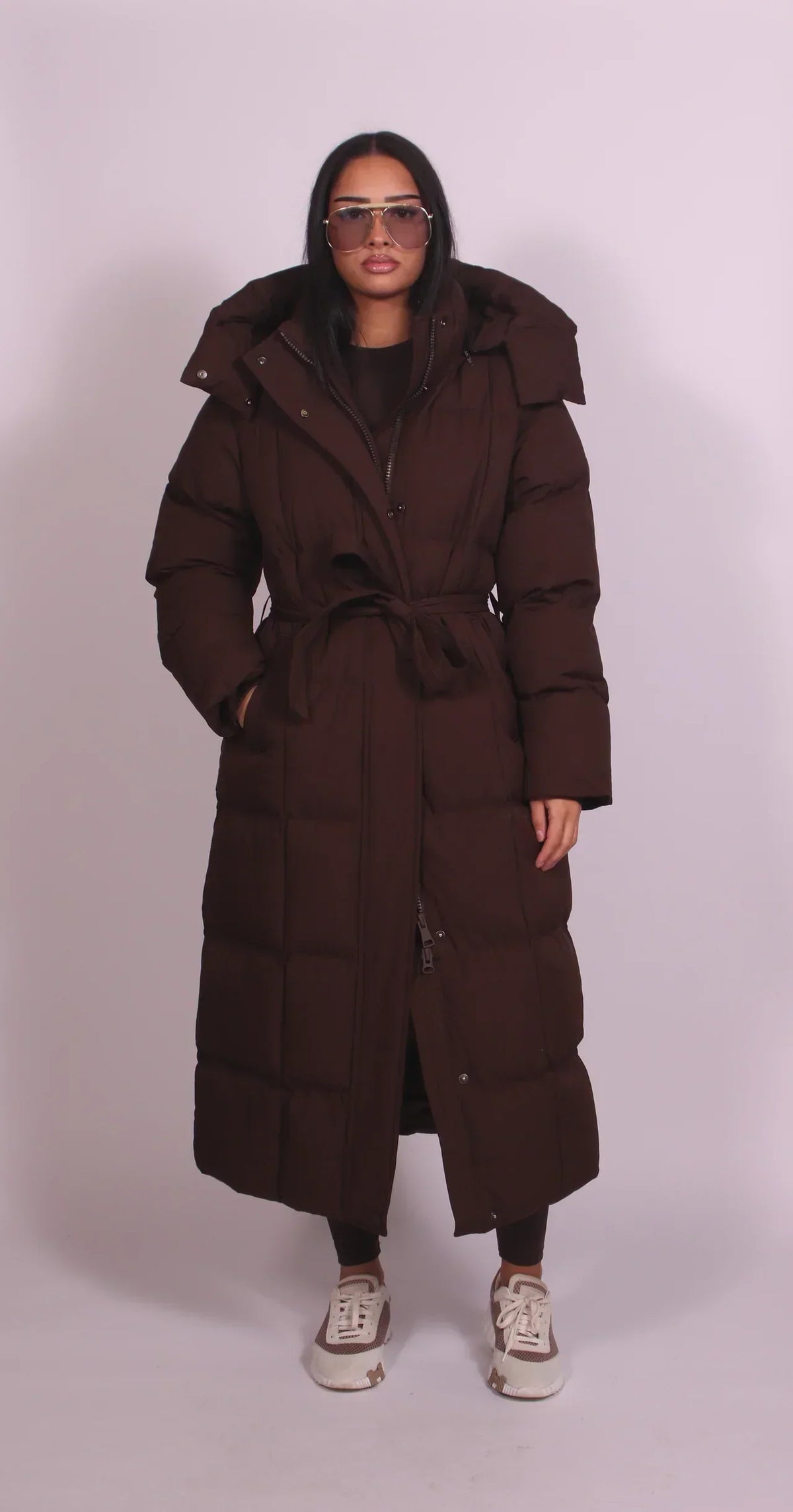 The Taviella by Huna - women's long belted puffer coat - product image 1