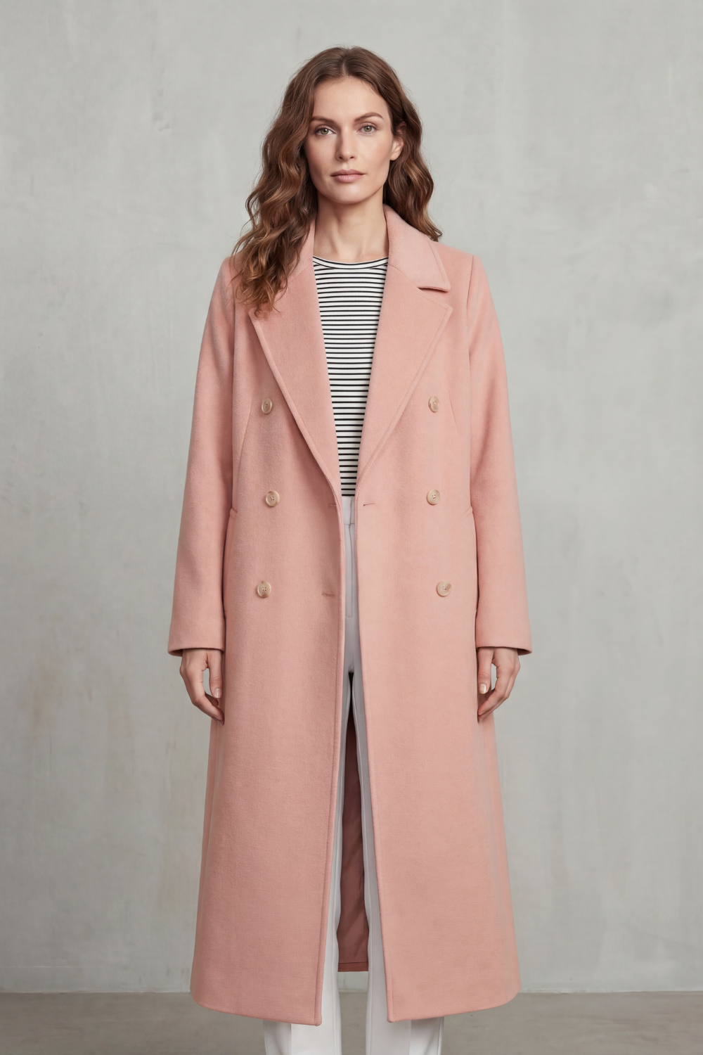 Women's Double-Breasted Wool Blend Coat – The Tallulah-Rose – image 6 – Huna