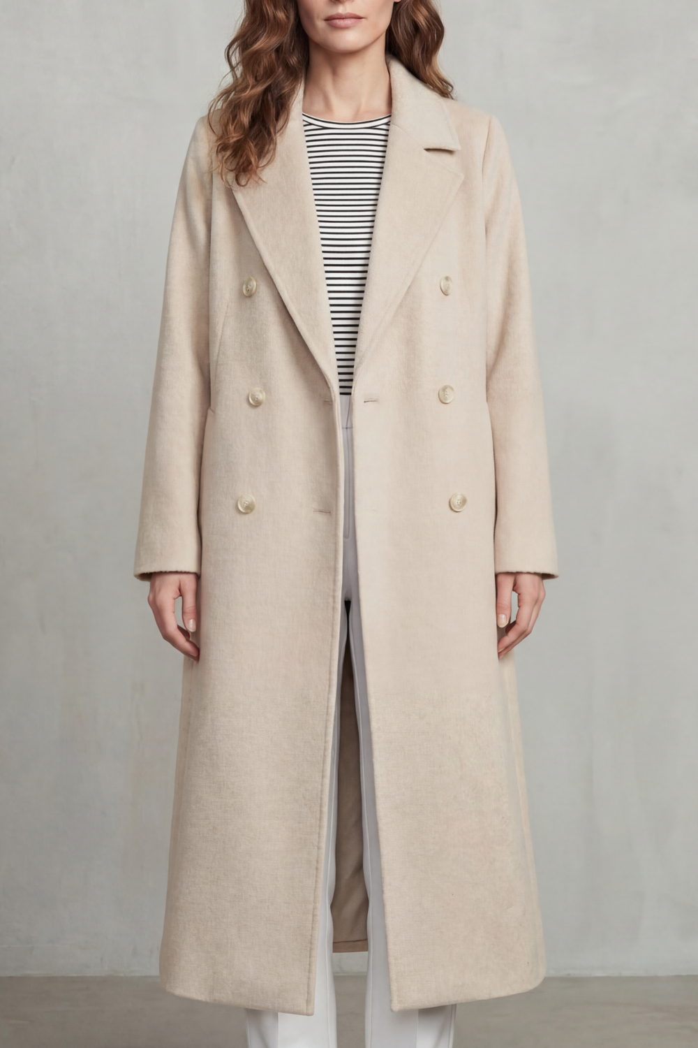 Women's Double-Breasted Wool Blend Coat – The Tallulah-Rose – image 7 – Huna