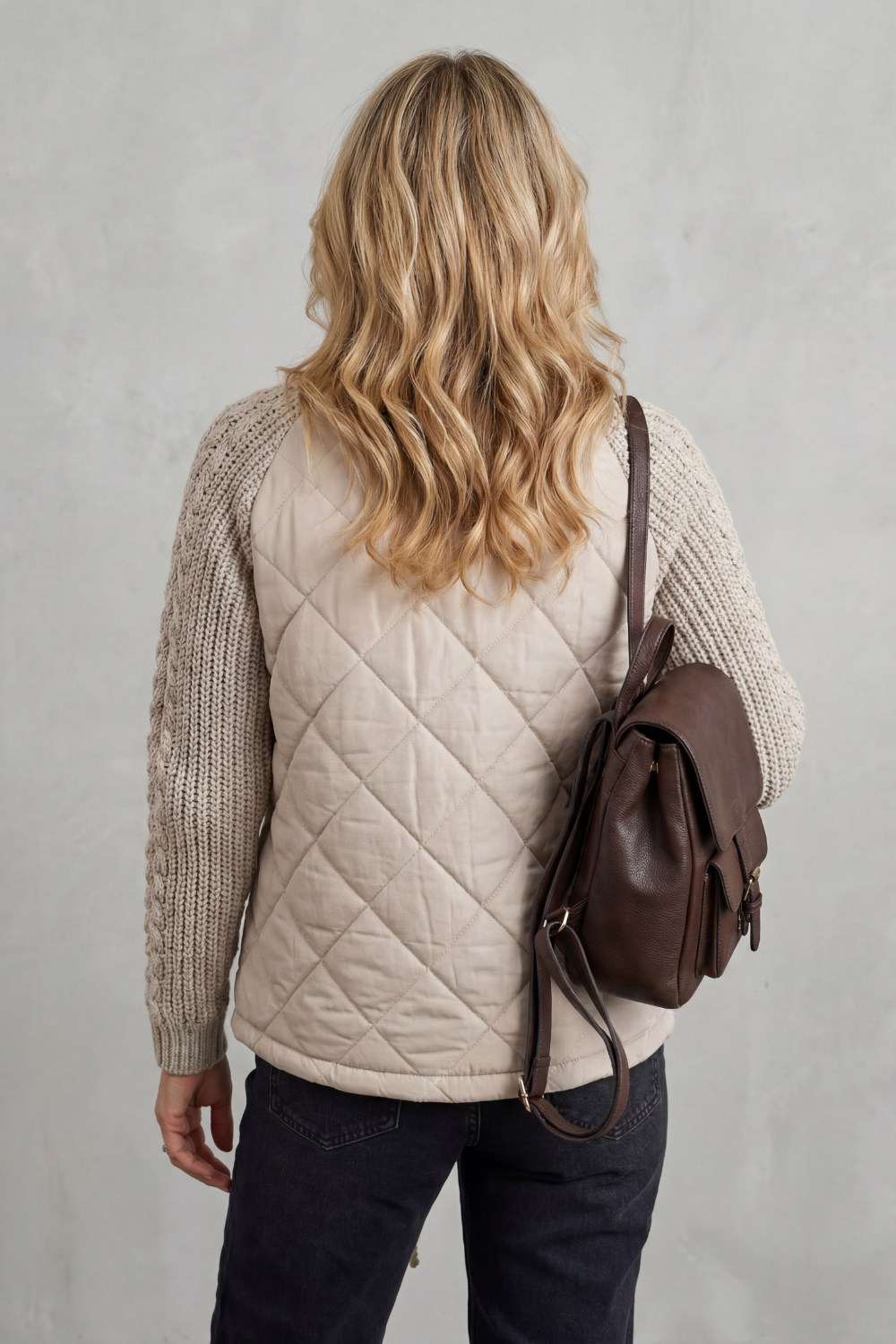 Women's Knit-Sleeve Puffer Jacket – The Winona-Jade – image 4 – Huna