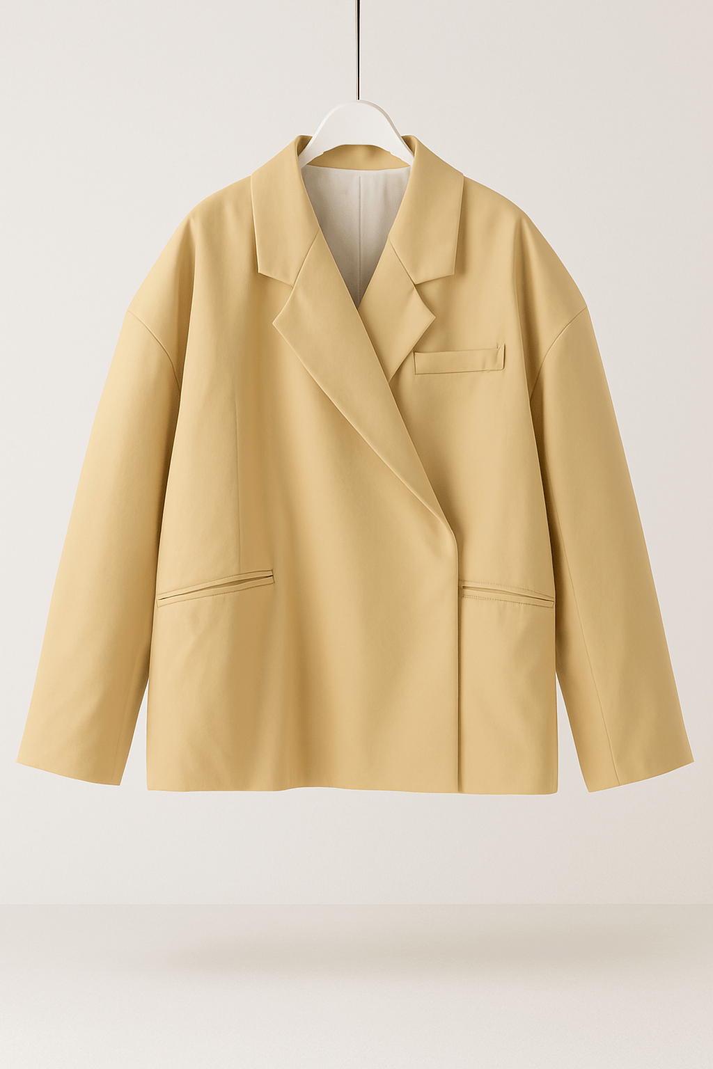 Women's Oversized Blazer UK – clean buttonless fit, view 2