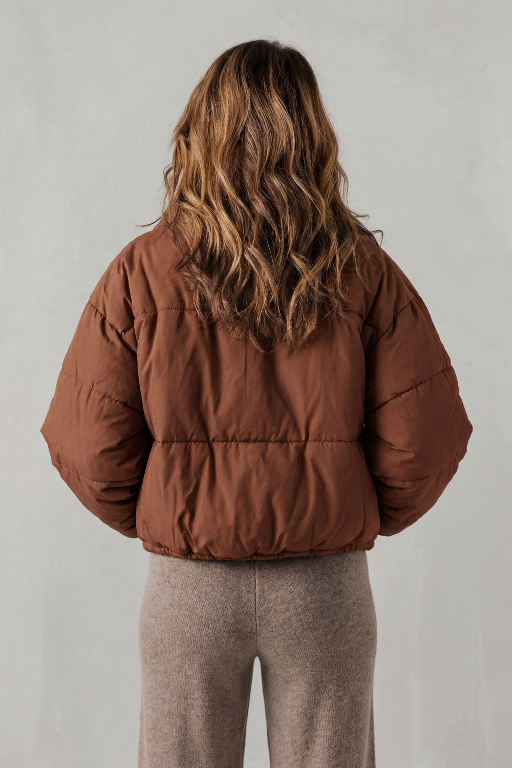 Women's Cropped Puffer Jacket – The Adeline-Faye – image 4 – Huna