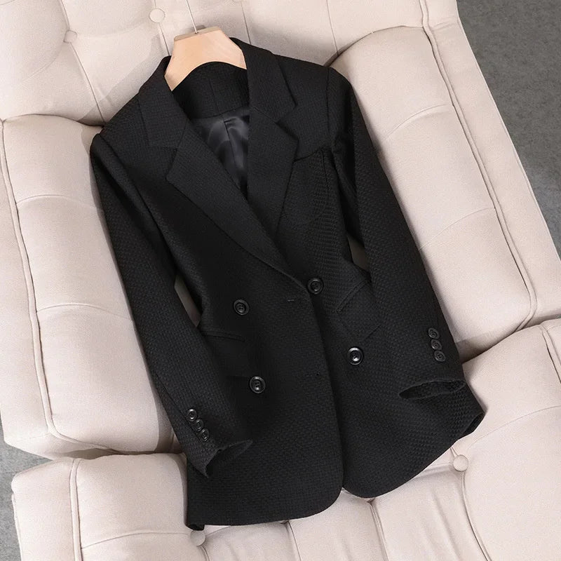 Women's Plaid Blazer UK – tailored midweight, view 3