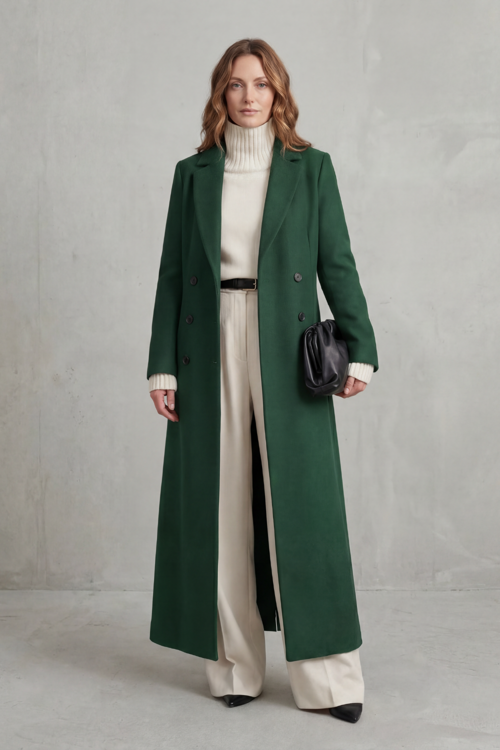 Women's Long Wool Blend Coat – The Quintara-Mae – image 12 – Huna