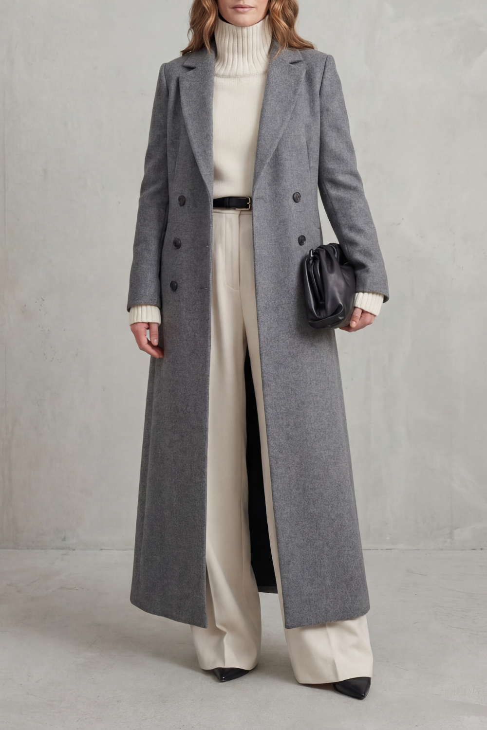 Women's long wool coat – The Kalistae by Huna – view 9