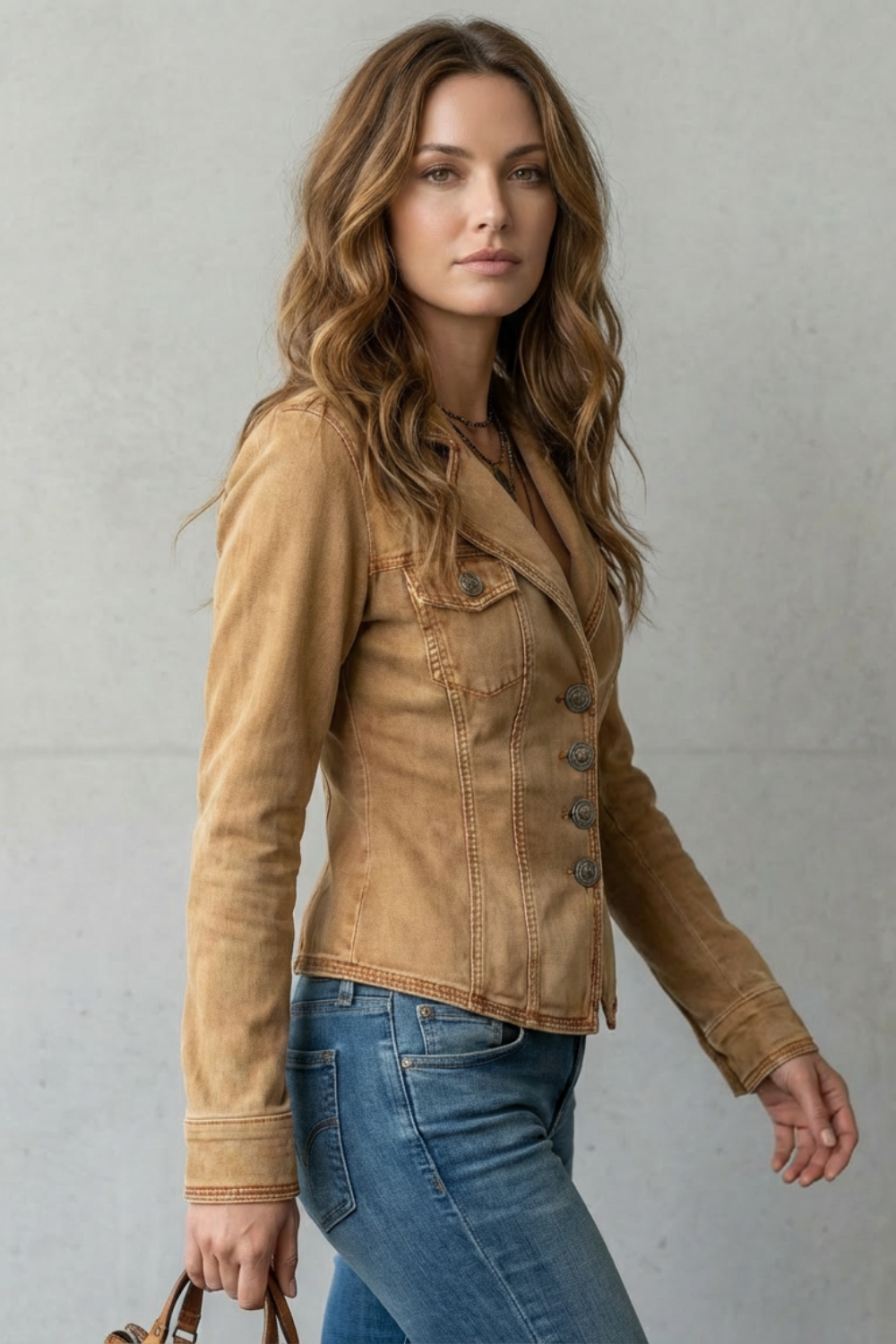 Women's denim blazer – The Wisterine by Huna – view 3