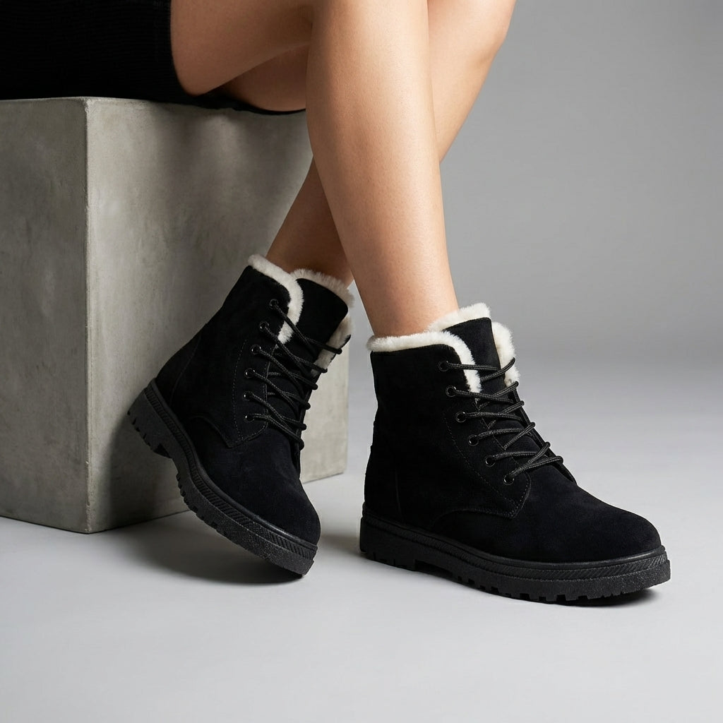 Women's Leather Ankle Boots UK – everyday side zip, view 11