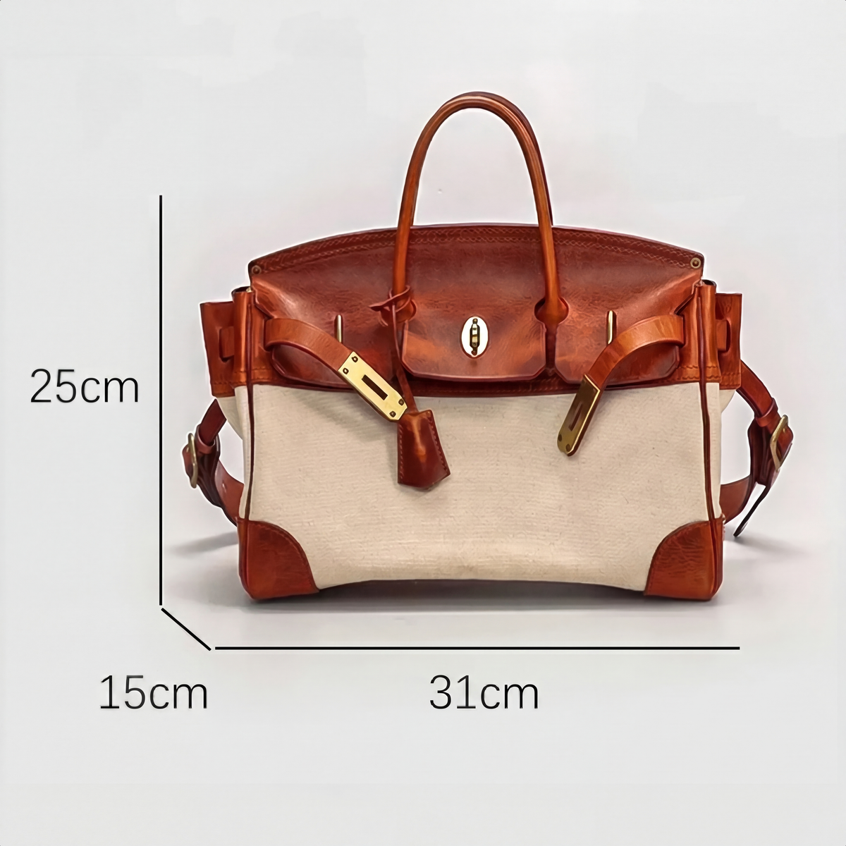 The Berenice-Anne by Huna - women's leather trim canvas handbag - product image 3