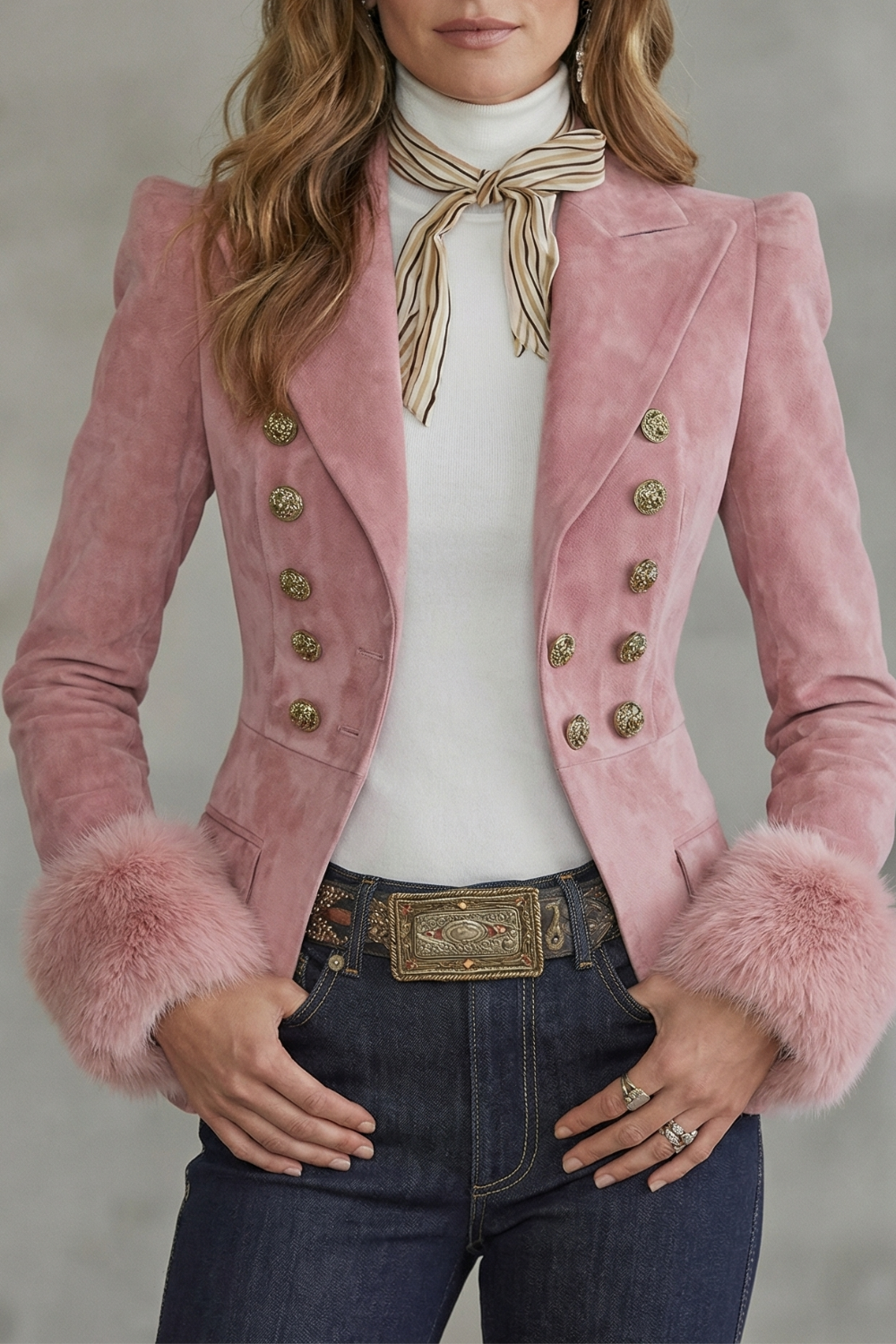 Women's suede blazer – The Xavielle by Huna – view 1