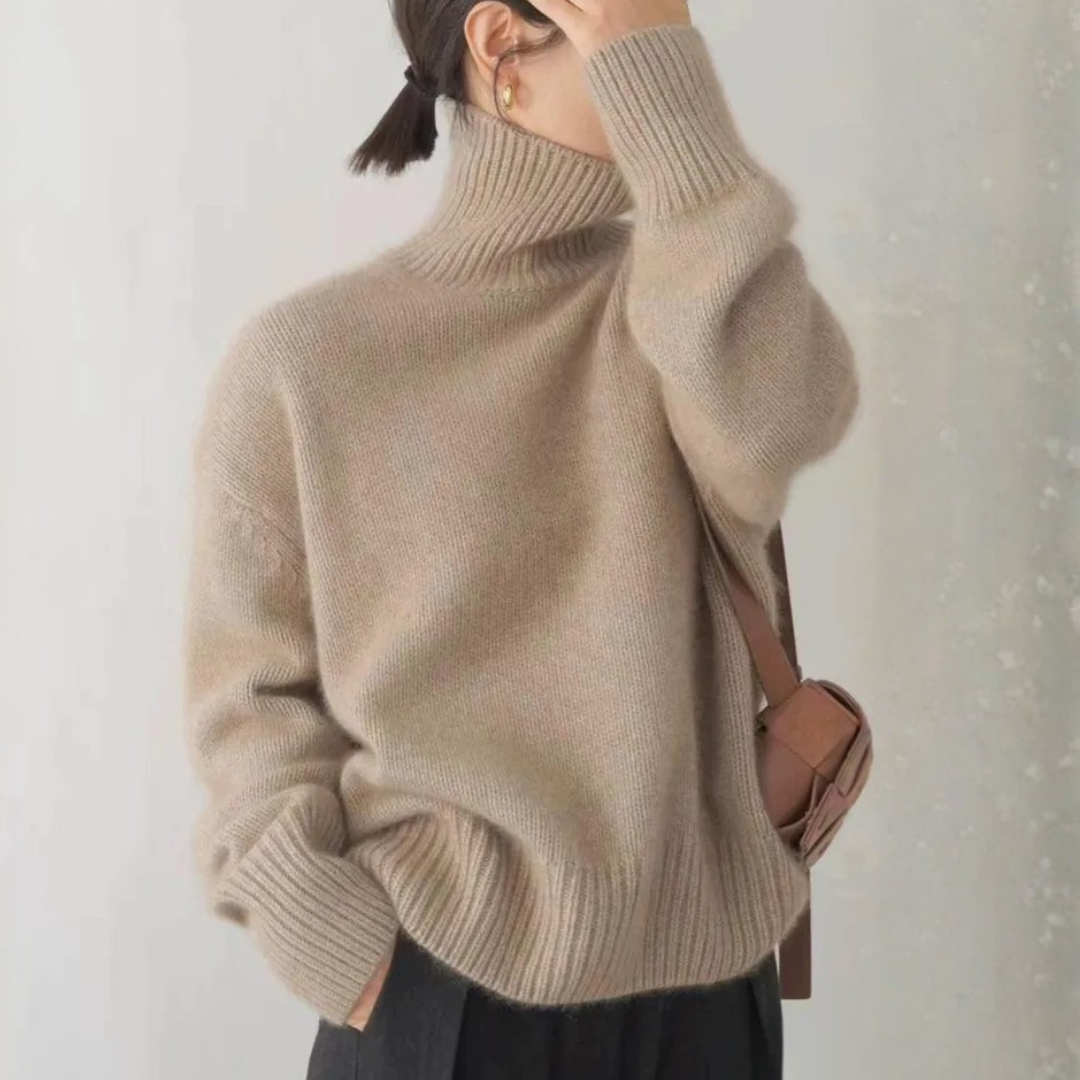 Women's Cashmere Turtleneck Jumper UK – soft winter layer, view 1