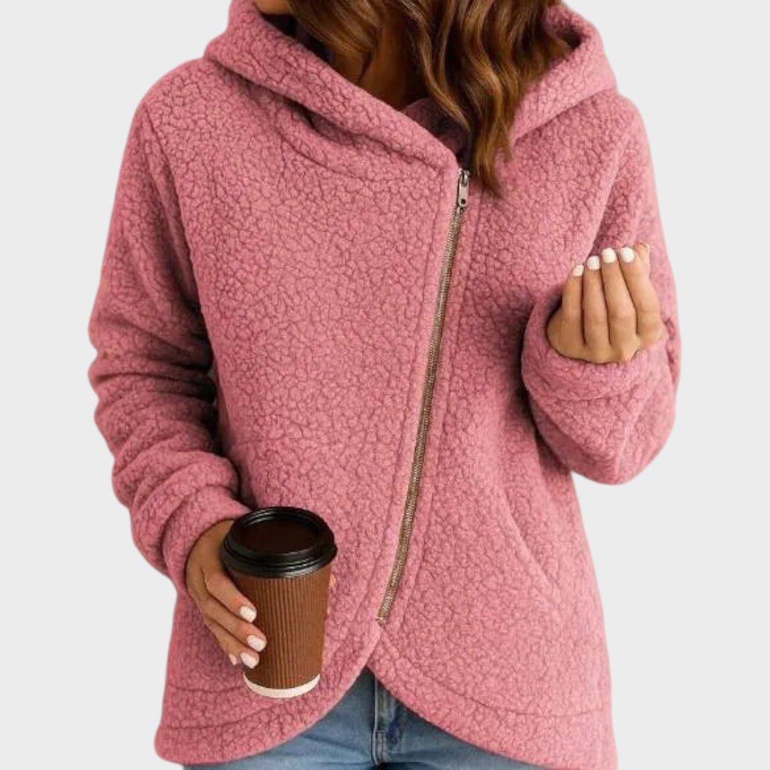 The Wisteria by Huna - women's hooded teddy fleece jacket - product image 3