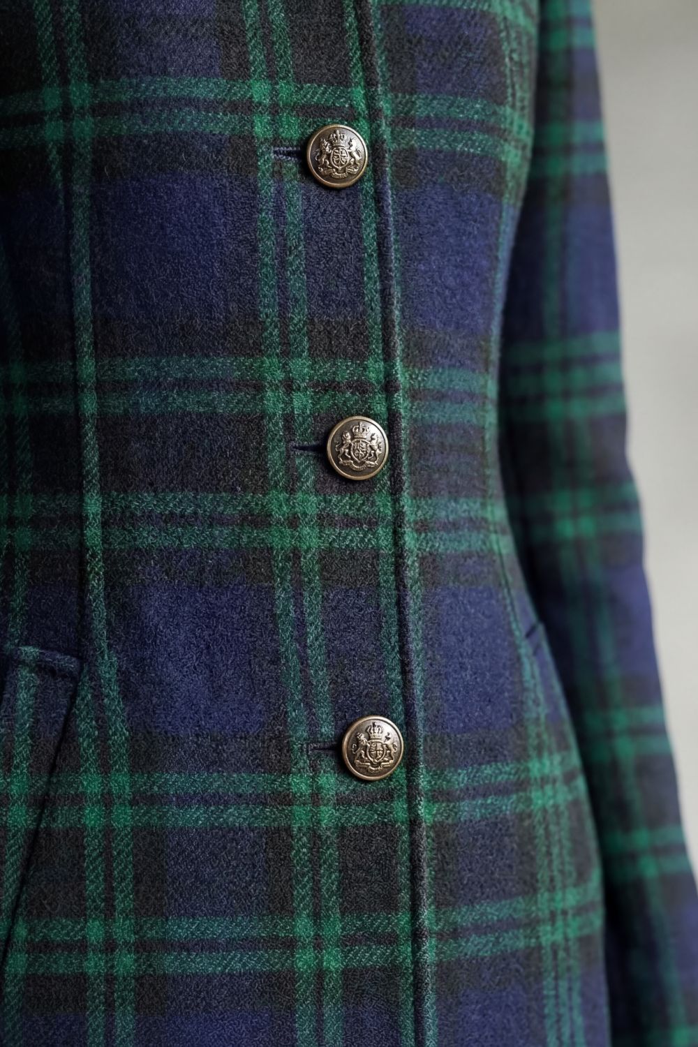 Women's Checked Wool Blend Coat – The Odessa-June – image 5 – Huna