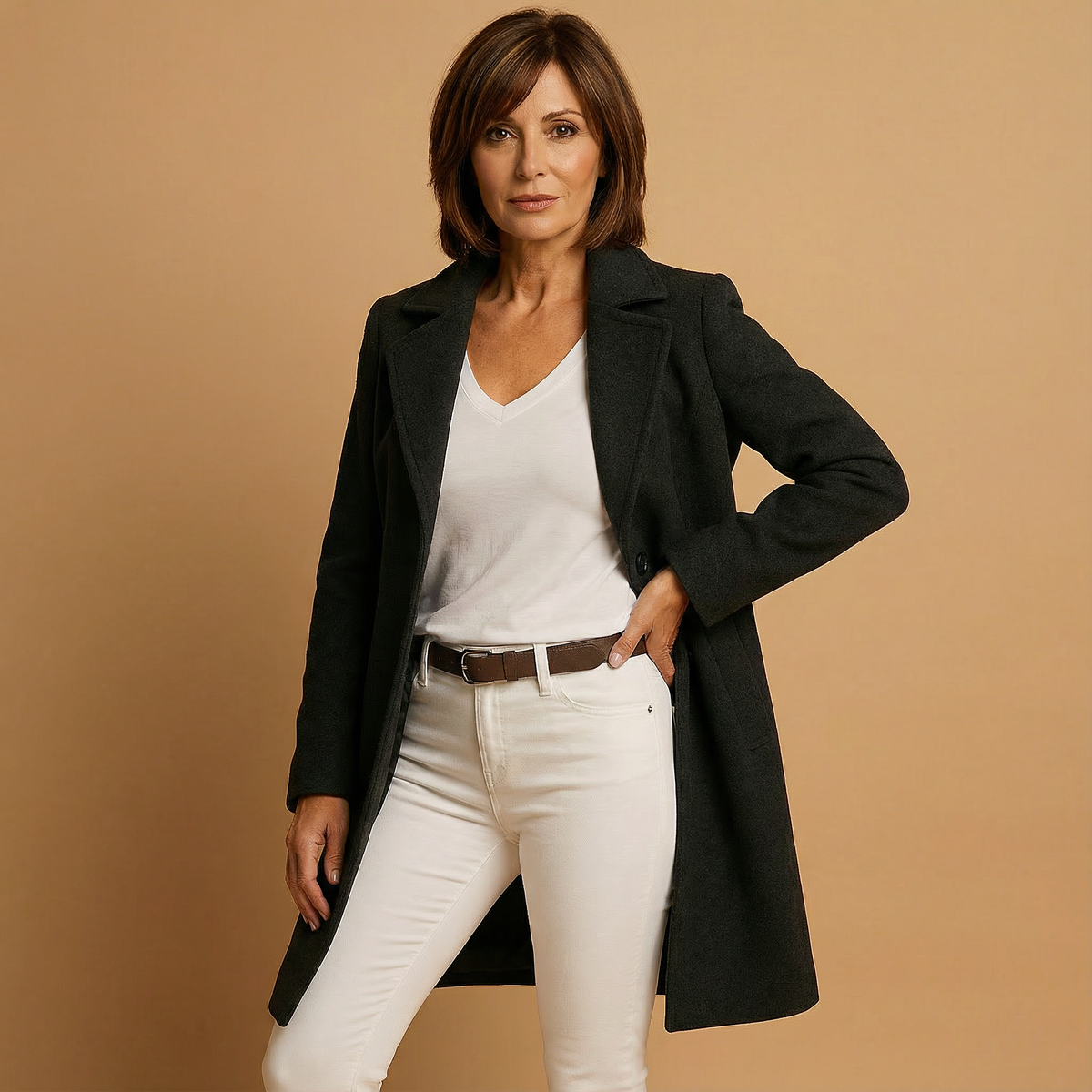 The Perline by Huna - women's classic wool blend coat - product image 2