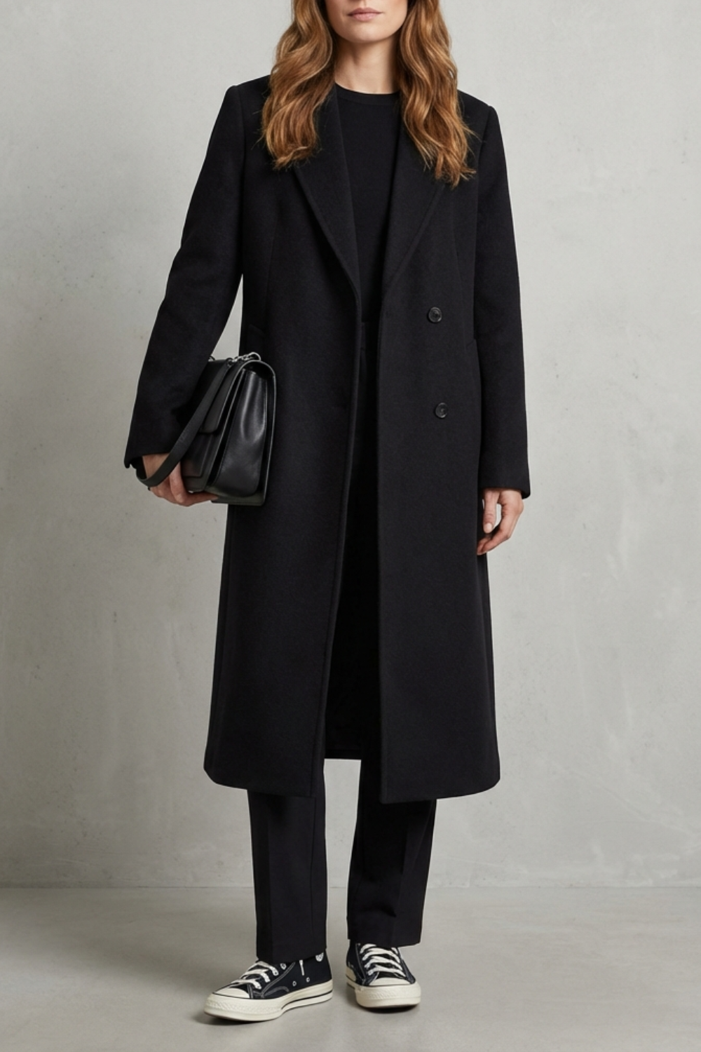 Women's Herringbone Wool Overcoat – The Uma-Louise – image 1 – Huna