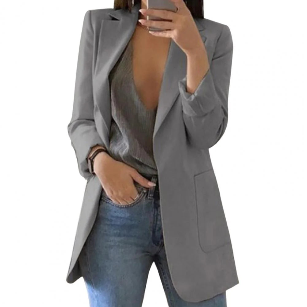 Women's Longline Blazer UK – open front, view 2