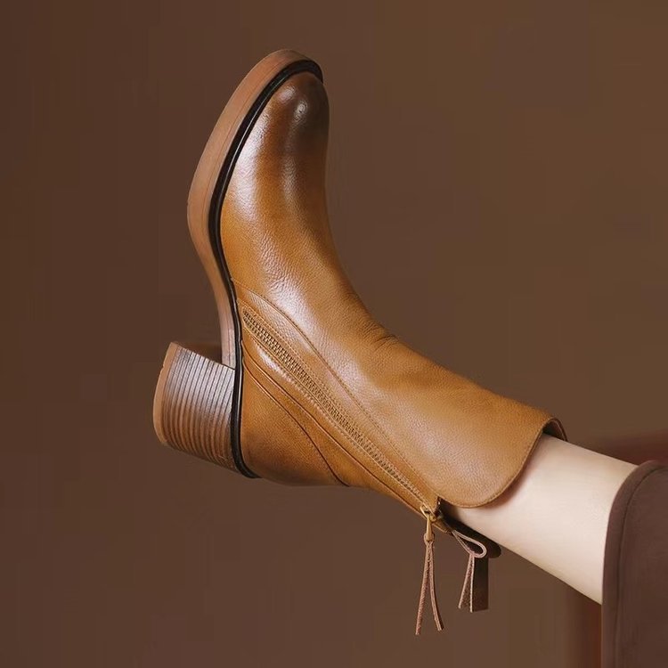 Women's Leather Boots UK – mid calf everyday, view 4