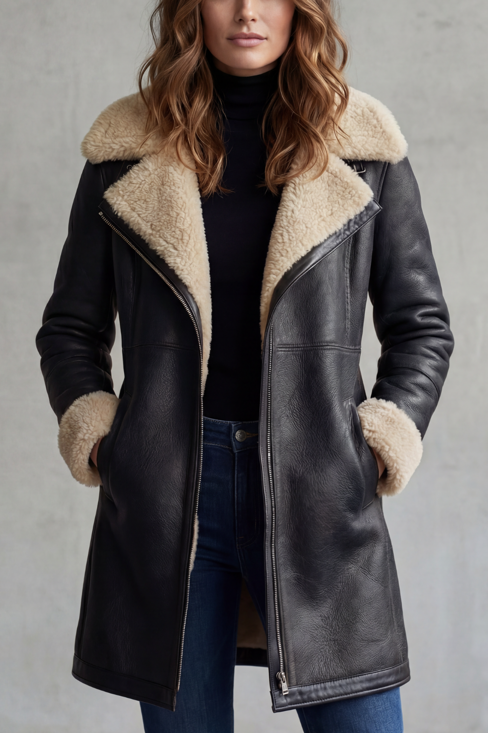 Women's shearling coat – The Faelina by Huna – view 5