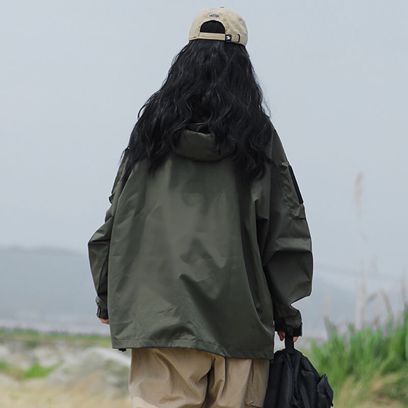 Women's Water-Resistant Jacket UK – outdoor hooded layer, view 3