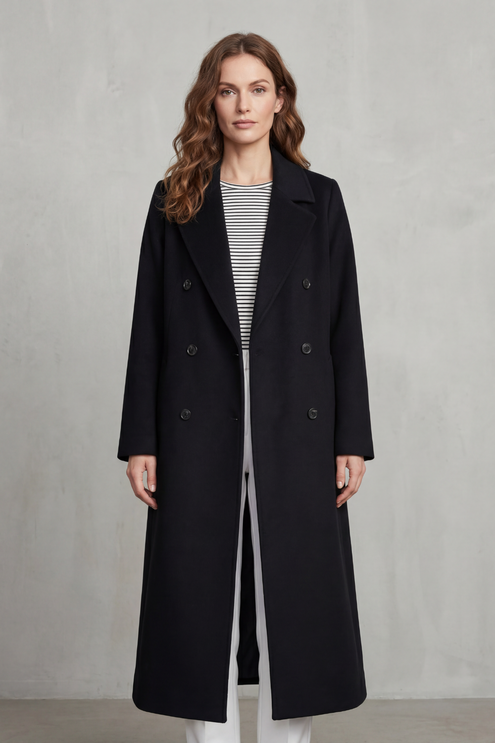 Women's Double-Breasted Wool Blend Coat – The Tallulah-Rose – image 2 – Huna
