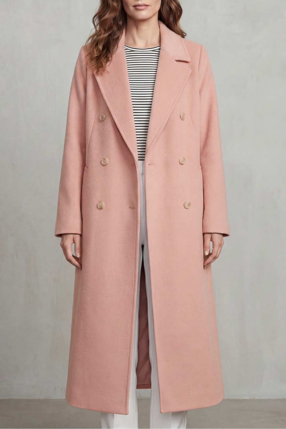 Women's Double-Breasted Wool Blend Coat – The Tallulah-Rose – image 5 – Huna