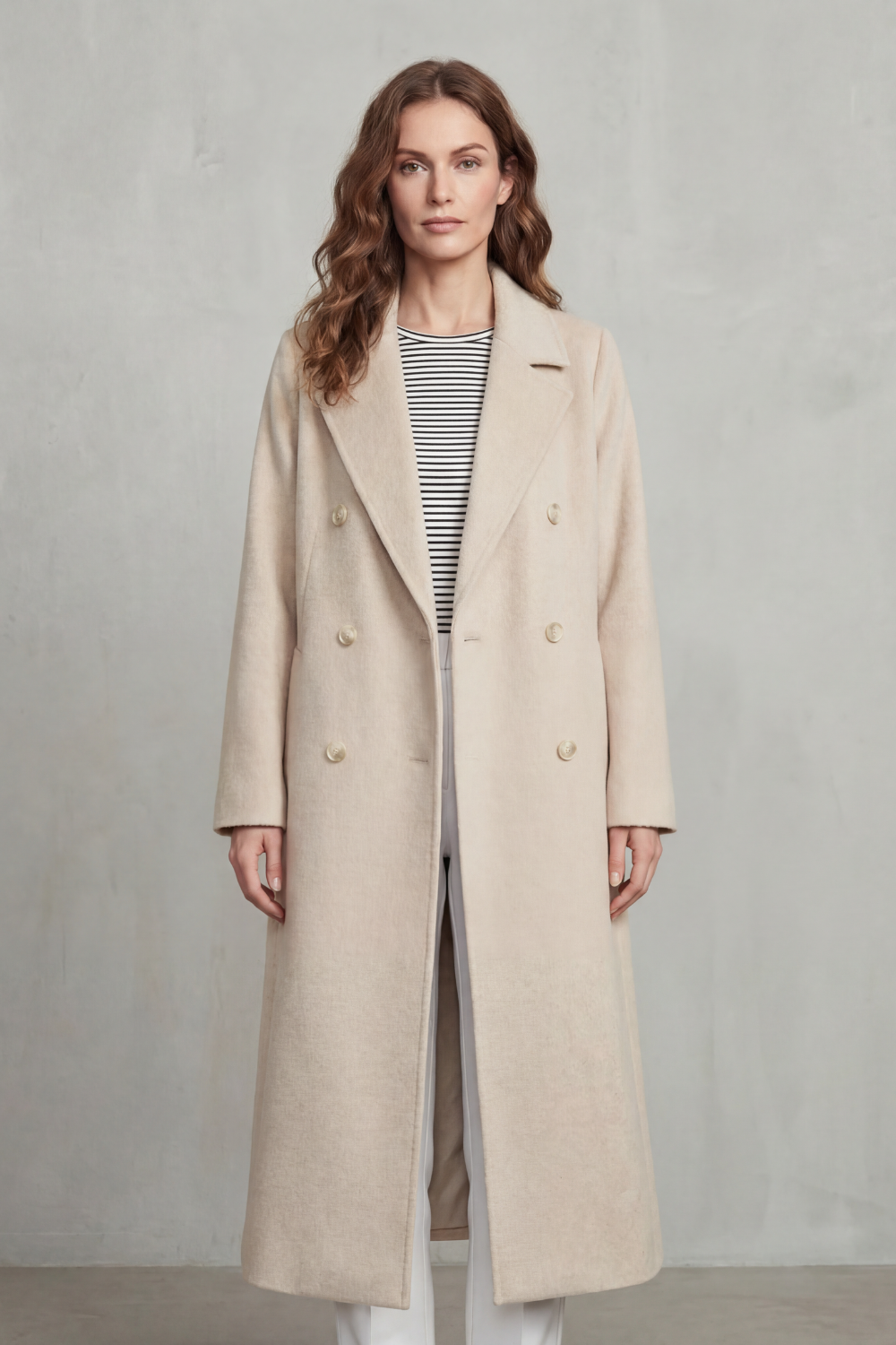 Women's Double-Breasted Wool Blend Coat – The Tallulah-Rose – image 8 – Huna