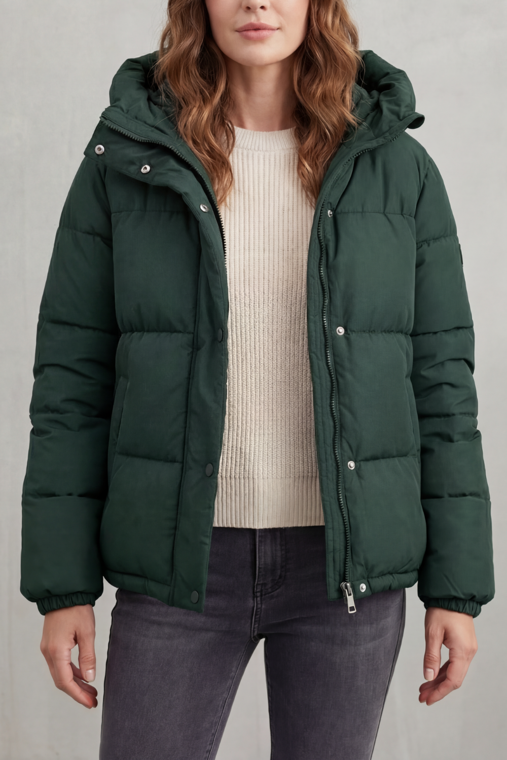 Women's Quilted Puffer Jacket – The Xanthe-Rose – image 7 – Huna
