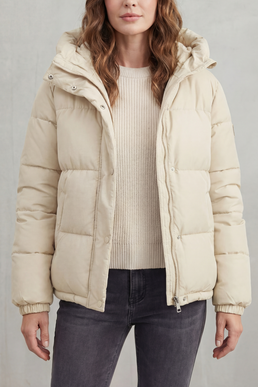 Women's Quilted Puffer Jacket – The Xanthe-Rose – image 5 – Huna