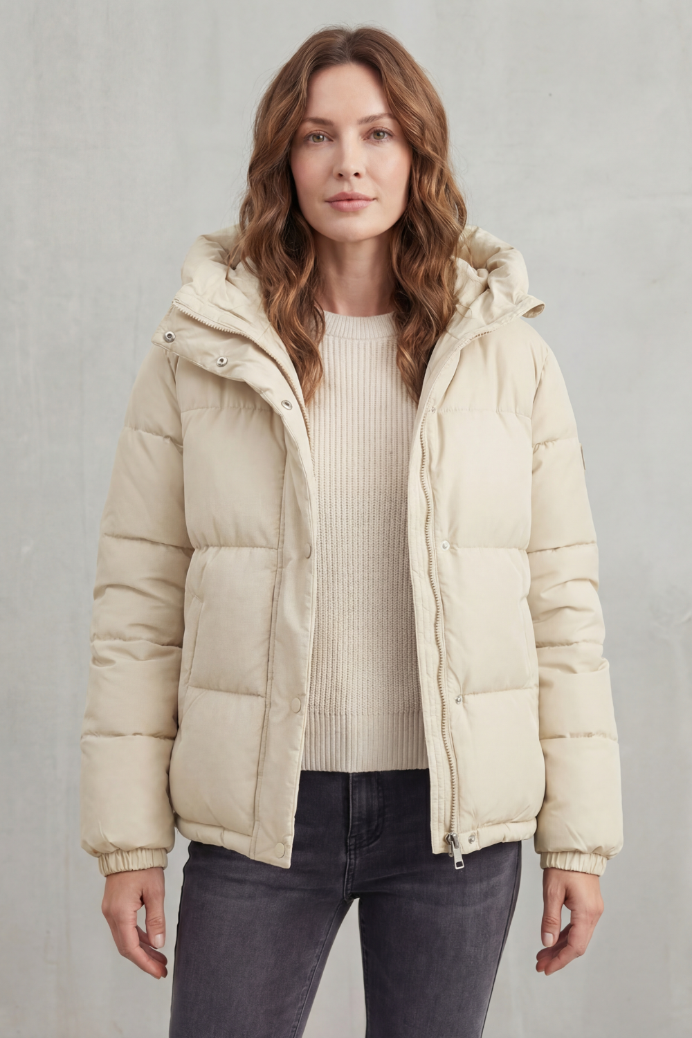 Women's Quilted Puffer Jacket – The Xanthe-Rose – image 6 – Huna
