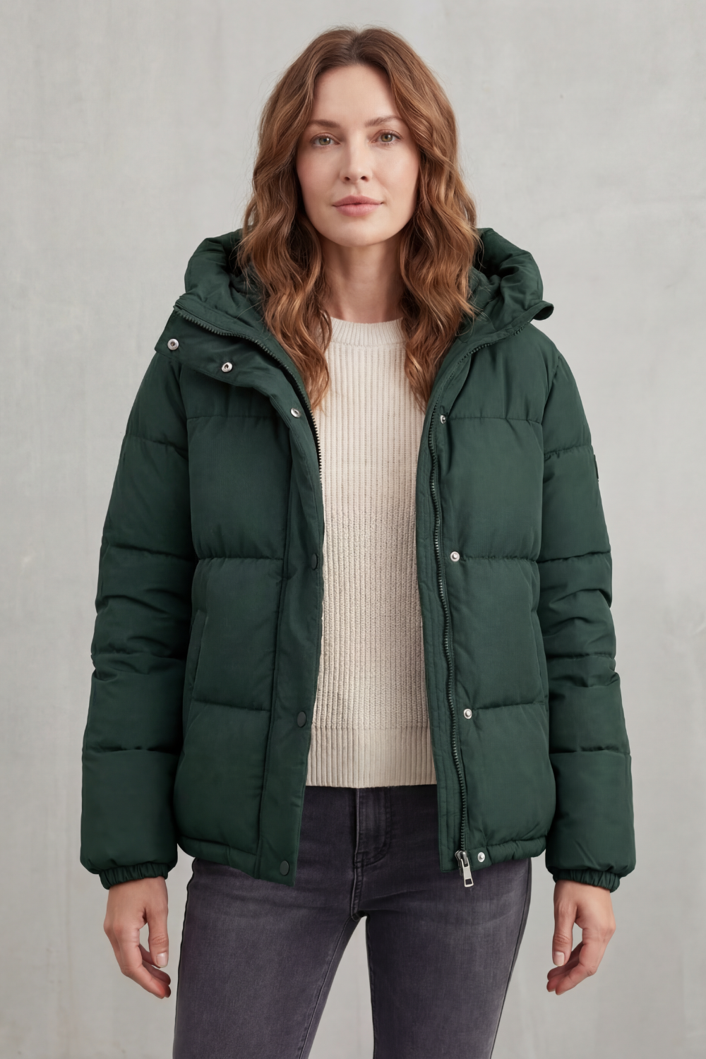 Women's Quilted Puffer Jacket – The Xanthe-Rose – image 8 – Huna