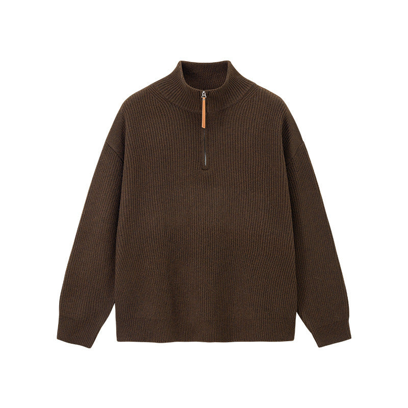 Women's Quarter Zip Jumper UK – ribbed cotton blend, view 6