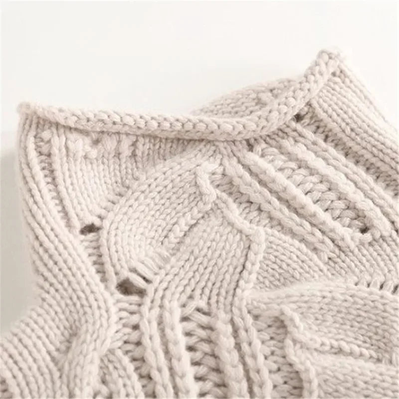 Women's Cashmere Cable Knit Jumper – deep turtleneck – product view 3