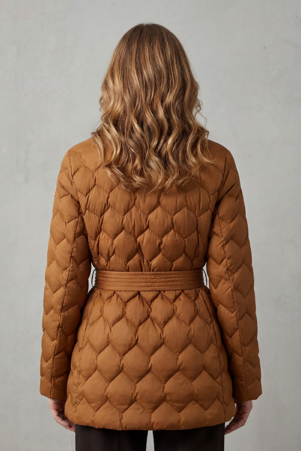 Women's Belted Puffer Jacket – The Zinnia-Mae – image 4 – Huna