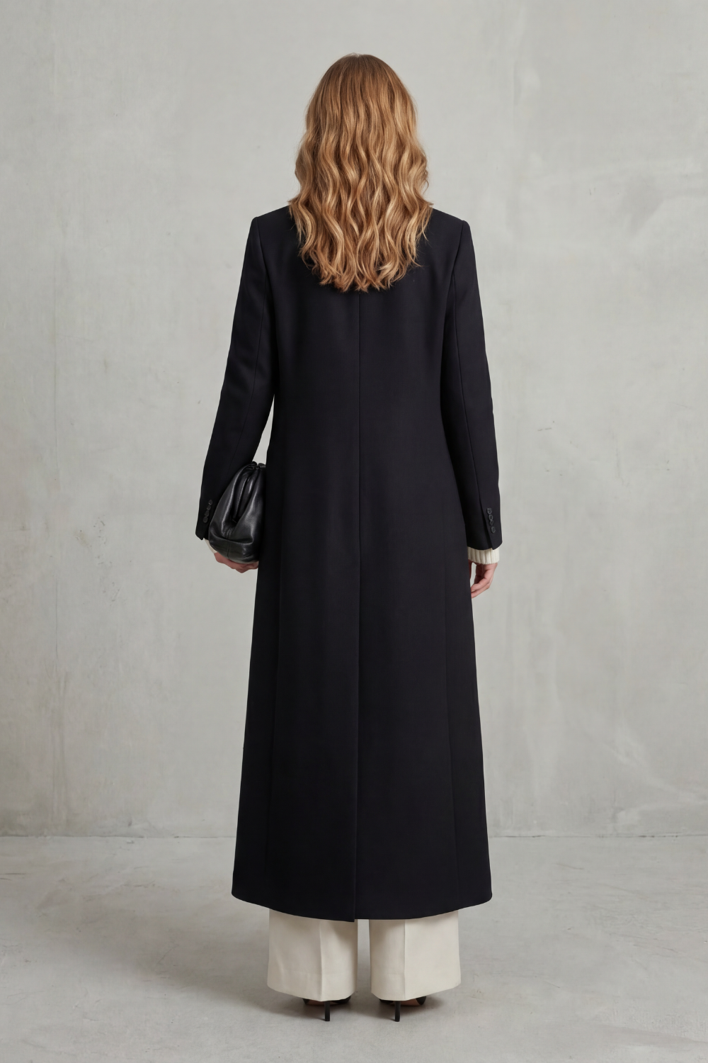 Women's Long Wool Blend Coat – The Quintara-Mae – image 4 – Huna