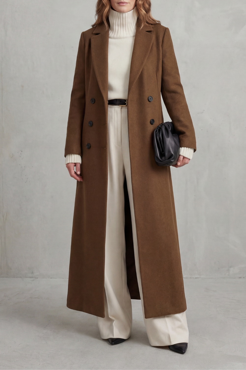 Women's Long Wool Blend Coat – The Quintara-Mae – image 5 – Huna