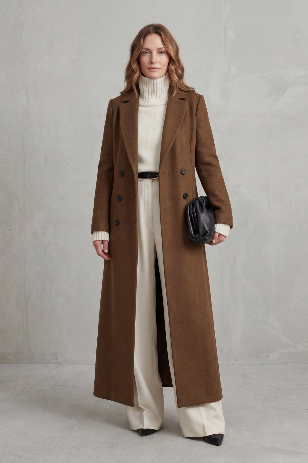 Women's Long Wool Blend Coat – The Quintara-Mae – image 6 – Huna