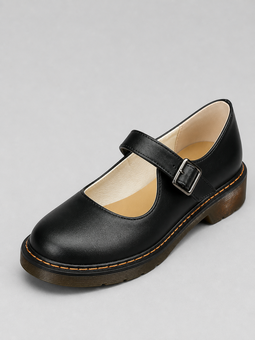 Women's Classic Mary Jane Shoes – leather-look comfort flats, view 5 | The Hermione | Huna