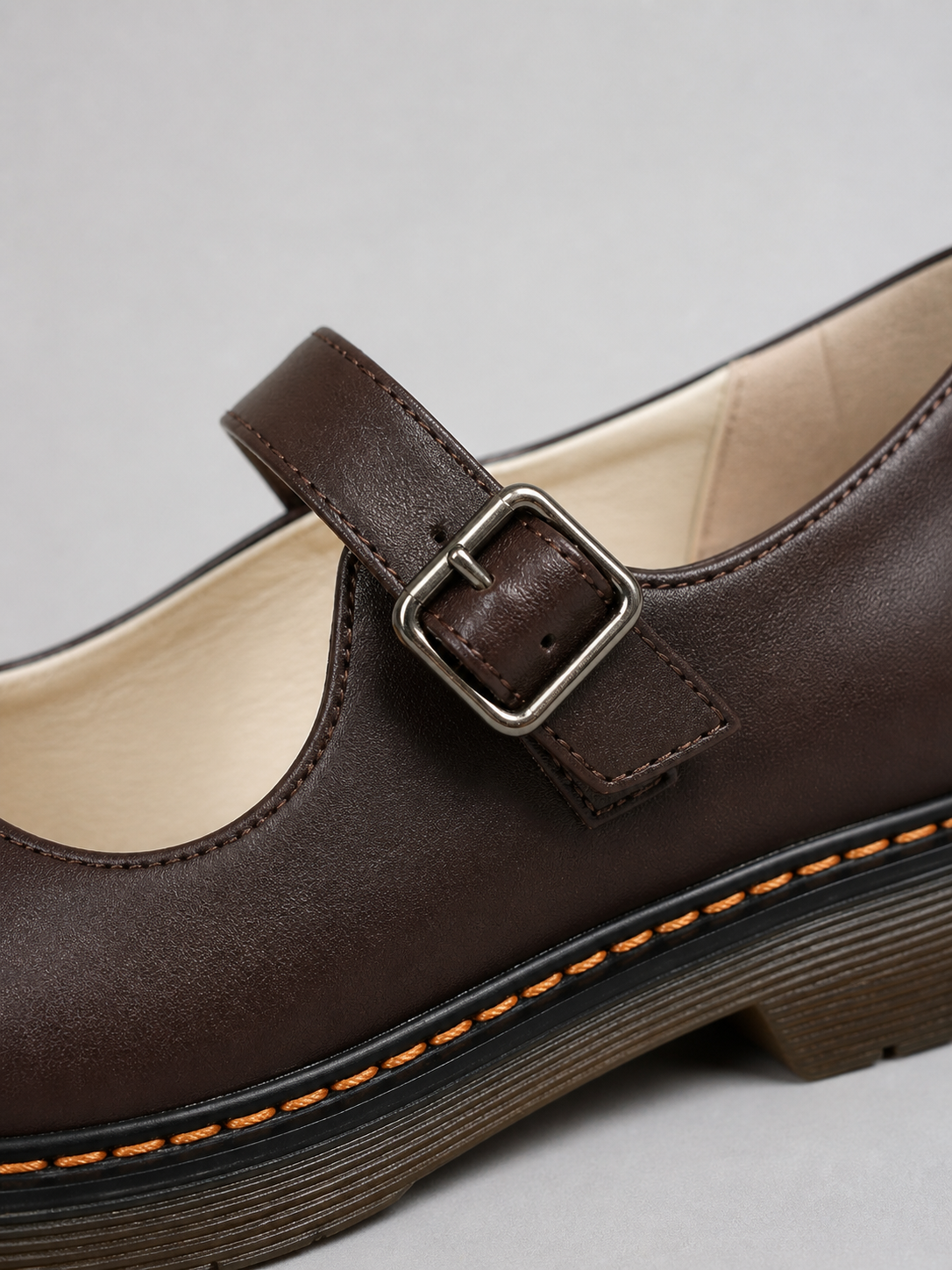 Women's Classic Mary Jane Shoes – leather-look comfort flats, view 4 | The Hermione | Huna