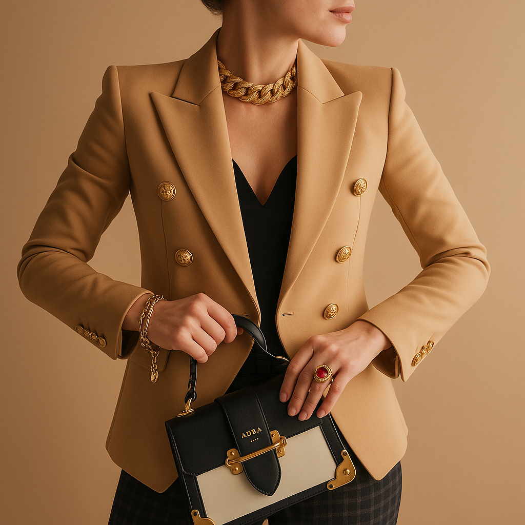 Women's Elegant Blazer – Long Tailored Outerwear | The Halcyon | Huna
