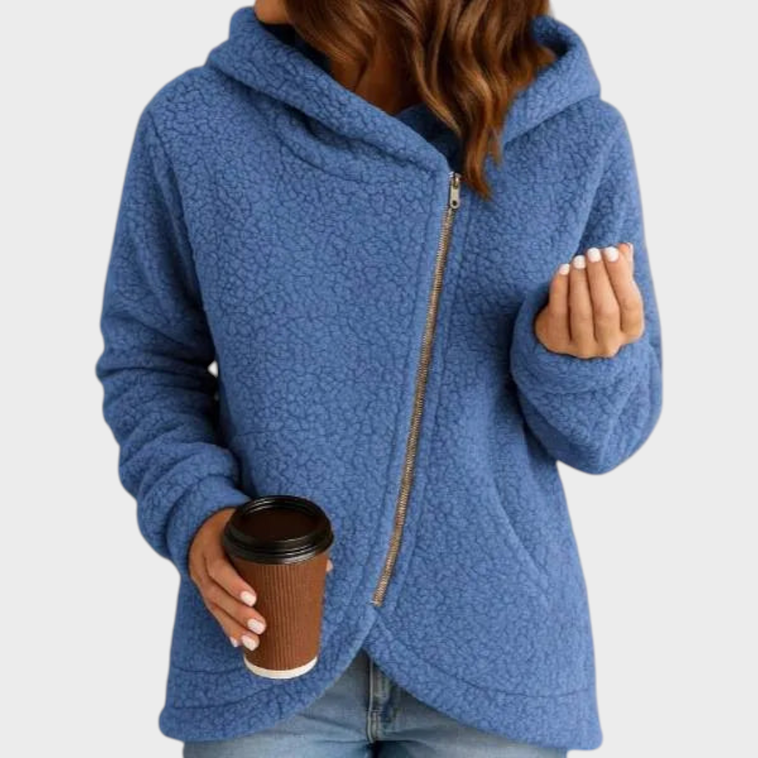 The Wisteria by Huna - women's hooded teddy fleece jacket - product image 2