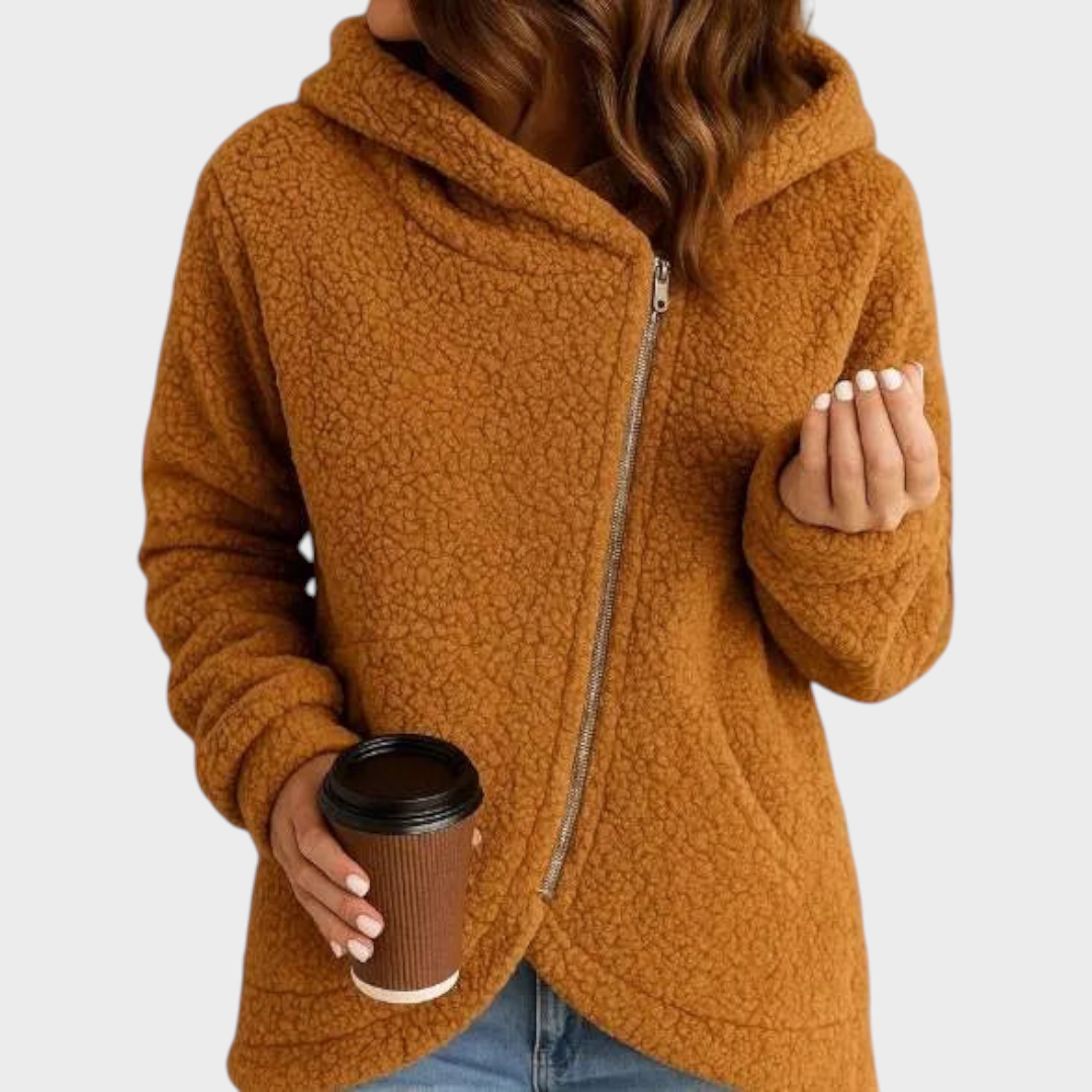 The Wisteria by Huna - women's hooded teddy fleece jacket - product image 4