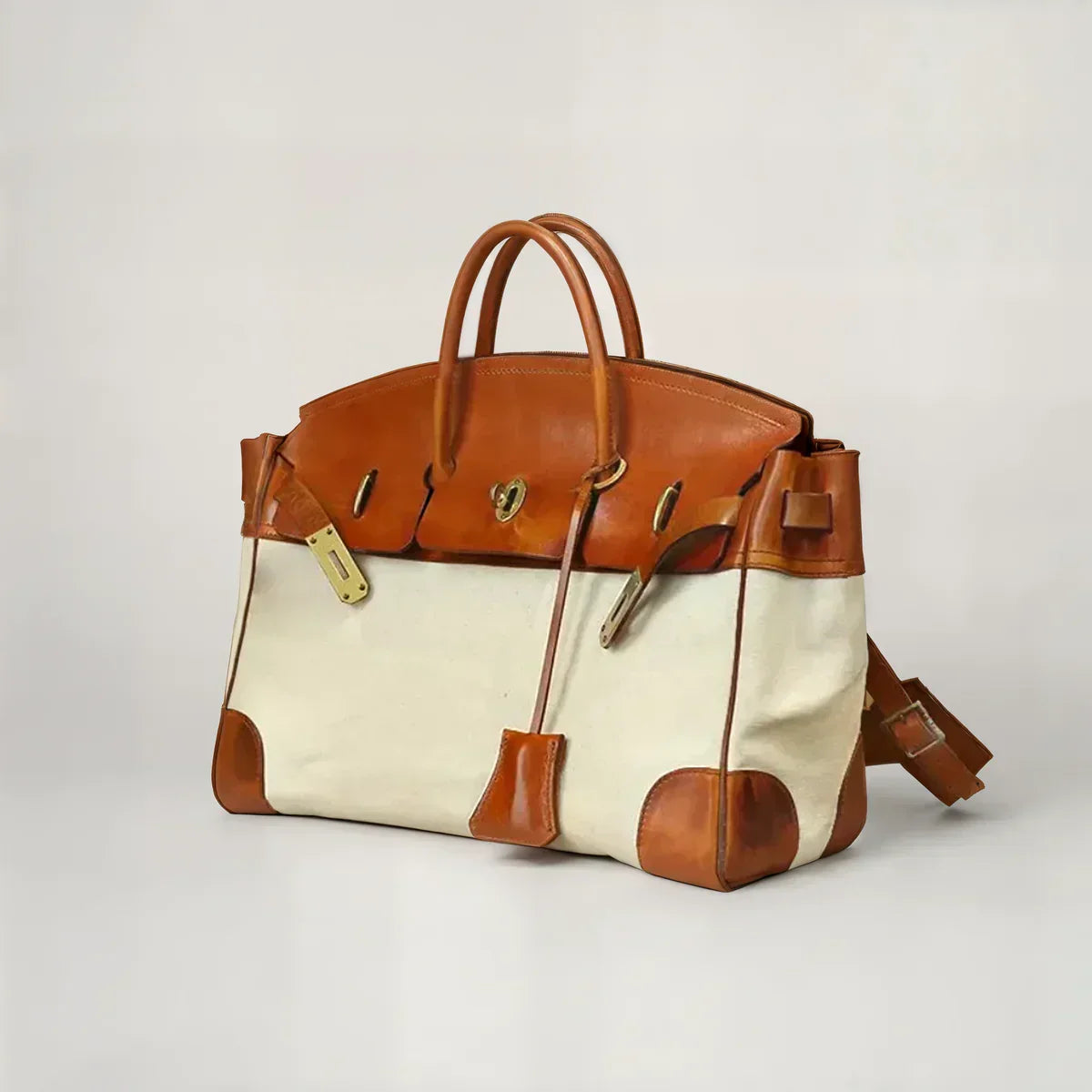 The Berenice-Anne by Huna - women's leather trim canvas handbag - product image 1